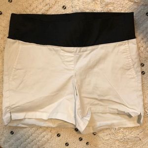 Ann Taylor Loft White Maternity Shorts